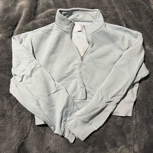 ARITZIA TNA COZY FLEECE PERFECT 1/4 ZIP SWEATSHIRT